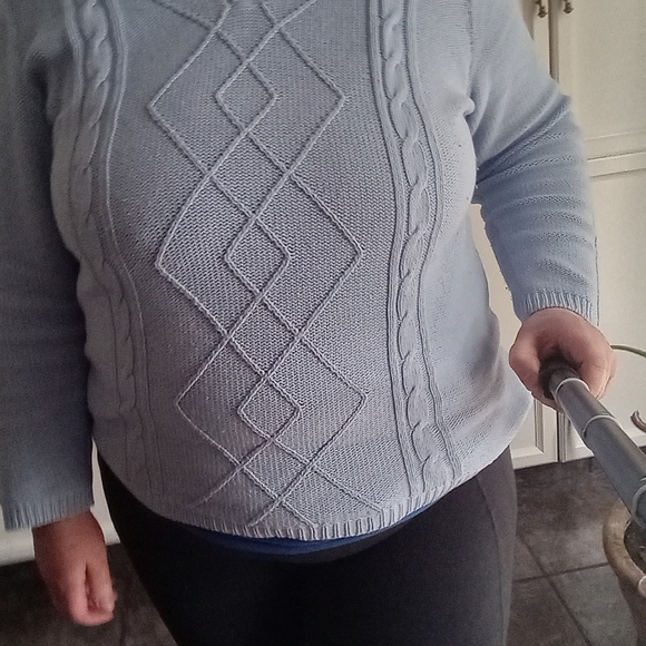 TRADITION Solid Collared Knit Sweater US 10-12 Size - Picture 8 of 9